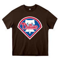Chocolate Brown The Phils Baseball Merch Heavy Core Tee - linhVisuals