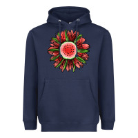 Navy Watermelon Sunflower Heavyweight Hoodie - Jasminsmagicworld