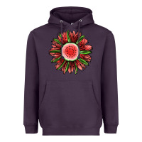 Plum Watermelon Sunflower Heavyweight Hoodie - Jasminsmagicworld