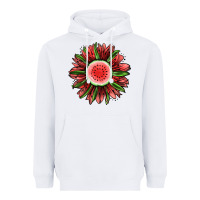 White Watermelon Sunflower Heavyweight Hoodie - Jasminsmagicworld