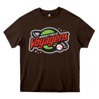 Chocolate Brown Great Falls Voyagers Heavy Core Tee - linhVisuals