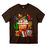 Mexican Frappe With Cactus Sombrero And Maracas Heavy Core Tee | Teevron