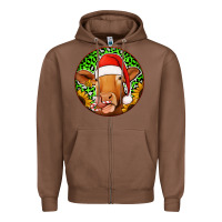 Chestnut christmas circle earrings Zipper Hoodie - Jasminsmagicworld