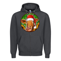 Smoke christmas circle earrings Zipper Hoodie - Jasminsmagicworld