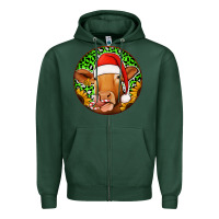 Sports Green christmas circle earrings Zipper Hoodie - Jasminsmagicworld