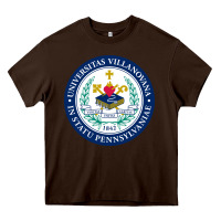 Chocolate Brown villanova university Heavy Core Tee - linhVisuals