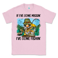 Bubblegum Pink if i've gone missin' i've gone fishin' Classic Tee - BarkalooDesign
