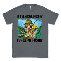 Charcoal Heather if i've gone missin' i've gone fishin' Classic Tee - BarkalooDesign