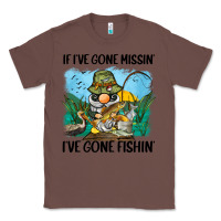 Chestnut if i've gone missin' i've gone fishin' Classic Tee - BarkalooDesign