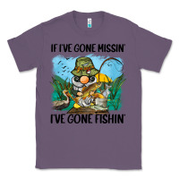 Lavender if i've gone missin' i've gone fishin' Classic Tee - BarkalooDesign
