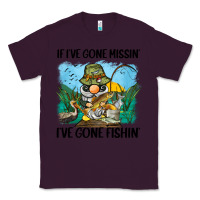 Plum if i've gone missin' i've gone fishin' Classic Tee - BarkalooDesign