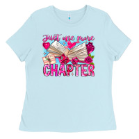 Baby Blue Just One More Chapter Ladies Tee - CowhideDigitalArt