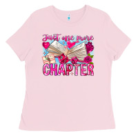 Bubblegum Pink Just One More Chapter Ladies Tee - CowhideDigitalArt