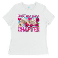 White Just One More Chapter Ladies Tee - CowhideDigitalArt