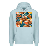 Blue Mist football smiley face Premium Hoodie - BarkalooDesign