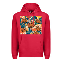 Cardinal football smiley face Premium Hoodie - BarkalooDesign