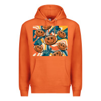 Carrot football smiley face Premium Hoodie - BarkalooDesign
