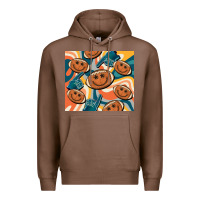 Chestnut football smiley face Premium Hoodie - BarkalooDesign