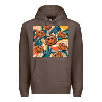 Coffee football smiley face Premium Hoodie - BarkalooDesign