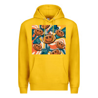 Lemon football smiley face Premium Hoodie - BarkalooDesign