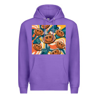 Purple football smiley face Premium Hoodie - BarkalooDesign