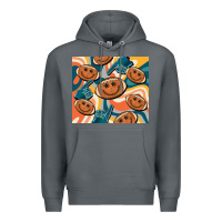 Rock football smiley face Premium Hoodie - BarkalooDesign
