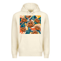 Sandshell football smiley face Premium Hoodie - BarkalooDesign