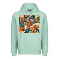 Seafoam football smiley face Premium Hoodie - BarkalooDesign