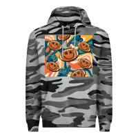 Slate Camo football smiley face Premium Hoodie - BarkalooDesign
