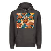 Smoke football smiley face Premium Hoodie - BarkalooDesign