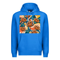 True Royal football smiley face Premium Hoodie - BarkalooDesign