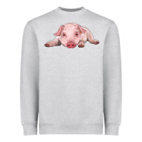 Heather Grey baby pig Heavyweight Sweatshirt - RanaPortraitStore