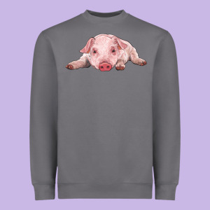 Baby Pig Heavyweight Sweatshirt Designed By Ranaportraitstore