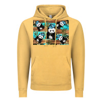 Vintage Mustard Camouflage Baby Panda Vintage Hoodie - Artiststas