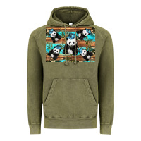 Vintage Olive Camouflage Baby Panda Vintage Hoodie - Artiststas
