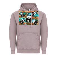 Vintage Zinc Camouflage Baby Panda Vintage Hoodie - Artiststas