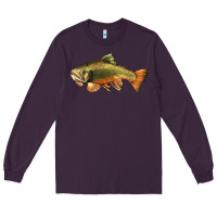 Plum leaping brook trout Long Sleeve Tee - LillyAllenDesigns