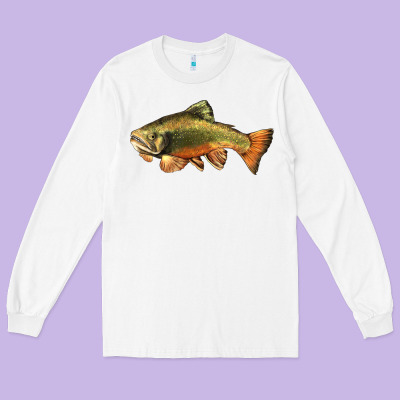 Leaping Brook Trout Long Sleeve Tee Designed By Lillyallendesigns