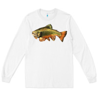 White leaping brook trout Long Sleeve Tee - LillyAllenDesigns