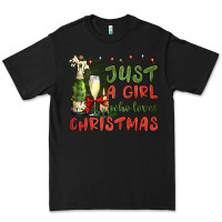 Black just a girl who loves christmas Premium Tee - BundleAndBundleShop