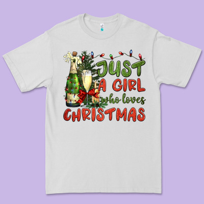 Just A Girl Who Loves Christmas Premium Tee Designed By Bundleandbundleshop