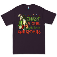 Plum just a girl who loves christmas Premium Tee - BundleAndBundleShop