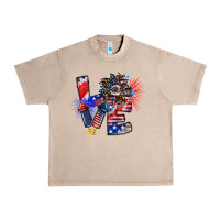 French Oak patriotic Love Urban Heavy Tee - CowhideDigitalArt