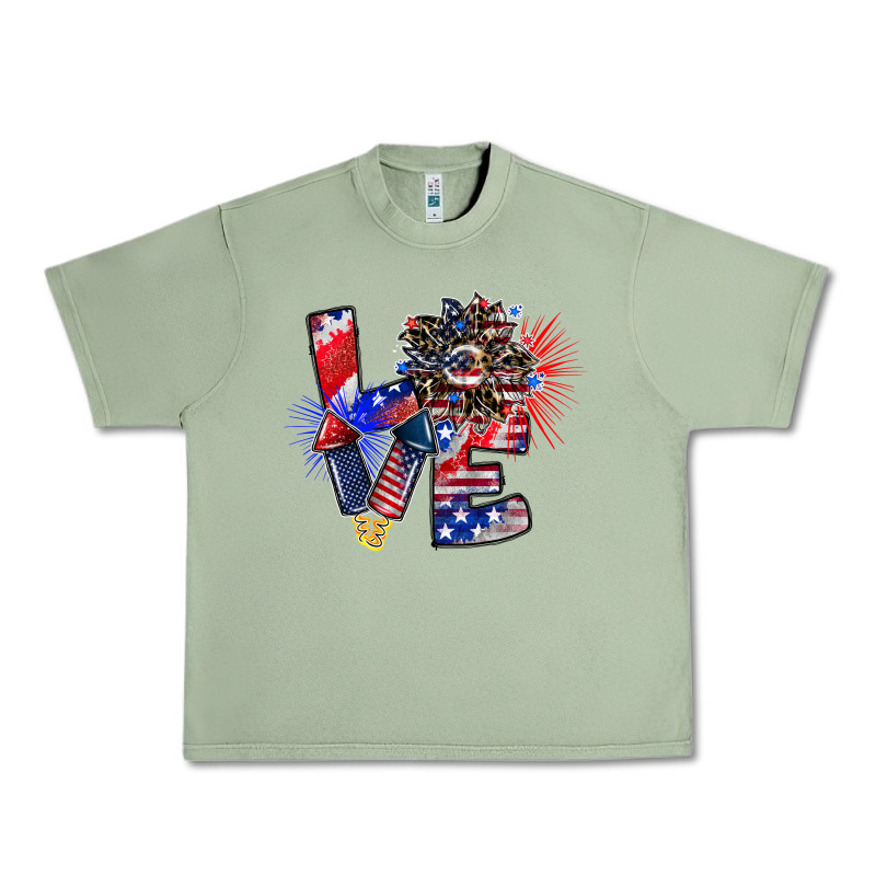 Patriotic Love Urban Heavy Tee by CowhideDigitalArt | Teevron