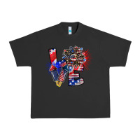 Pigment Black patriotic Love Urban Heavy Tee - CowhideDigitalArt