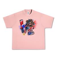 Salmon patriotic Love Urban Heavy Tee - CowhideDigitalArt