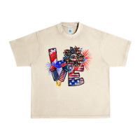 Sandshell patriotic Love Urban Heavy Tee - CowhideDigitalArt