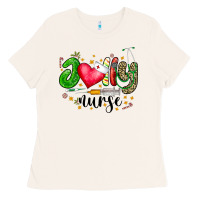 Bone Jolly Nurse Black Ladies Tee - CowhideDigitalArt
