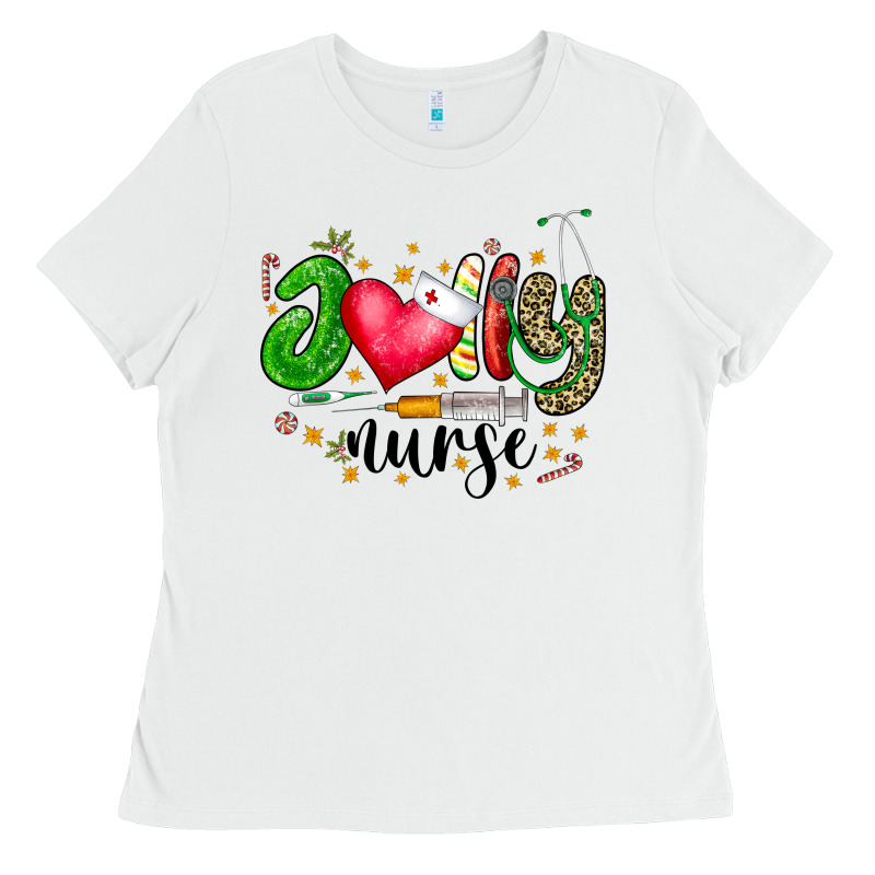 Jolly Nurse Black Ladies Tee by CowhideDigitalArt | Teevron