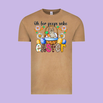 Oh For Peeps Sake Easter Vintage Tee Designed By Cowhidedigitalart